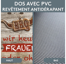 Rückseite mit PVC und Antirutschbeschichtung