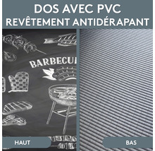 Rückseite mit PVC und Antirutschbeschichtung