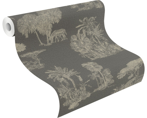 Rouleau de papier peint avec motif de jungle exotique