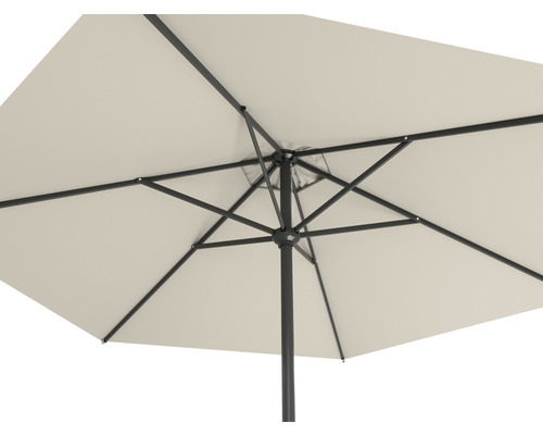 Vue de dessous d''un parasol rectangulaire avec armature