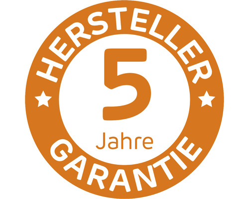 Herstellergarantie 5 Jahre