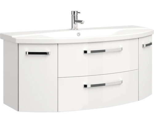 Meuble sous-vasque avec deux tiroirs et lavabo à poser