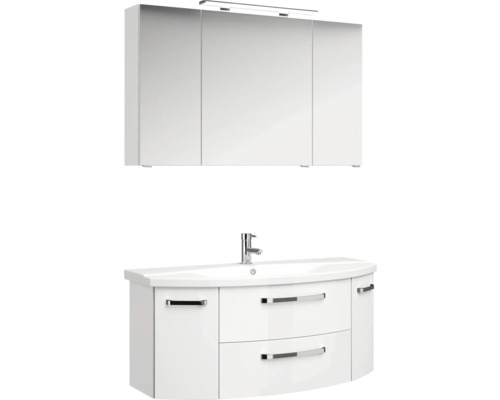Ensemble de meubles de salle de bains avec armoire de toilette et meuble sous-lavabo