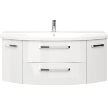 Waschtischunterschrank mit Waschbecken und zwei Schubladen