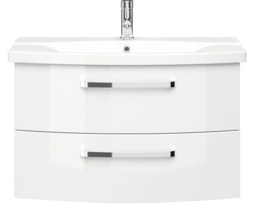 Meuble sous-lavabo avec deux tiroirs et robinetterie