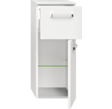 Meuble haut de salle de bains blanc avec tiroir et porte