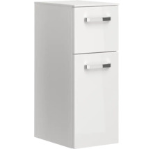 Armoire haute de salle de bain blanche avec deux tiroirs