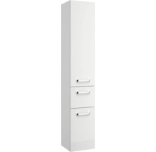 Armoire haute blanche avec tiroirs pour la salle de bain
