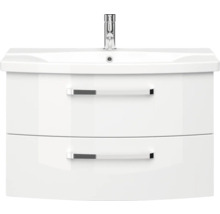 Meuble sous-lavabo avec deux tiroirs et un lavabo
