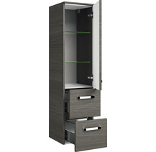 Armoire haute de salle de bain avec tiroirs et étagères
