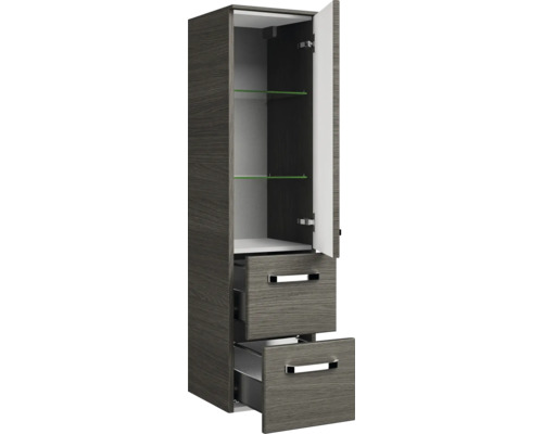 Hochschrank mit zwei Schubladen und Regalböden