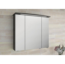 Armoire de toilette à trois portes avec éclairage pour montage mural