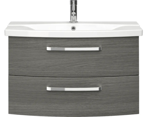 Waschtischunterschrank mit zwei Schubladen und Aufsatzwaschbecken