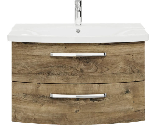 Meuble sous-lavabo avec deux tiroirs et lavabo