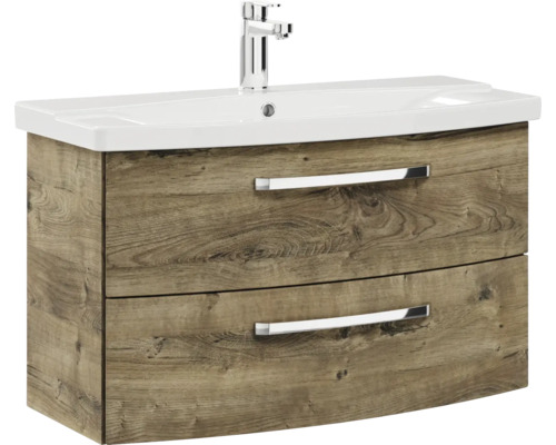 Meuble sous-lavabo avec deux tiroirs et lavabo