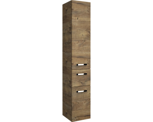 Armoire haute en bois avec tiroirs pour la salle de bain
