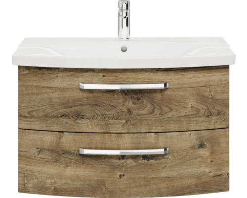 Waschtischunterschrank mit zwei Schubladen und Waschbecken