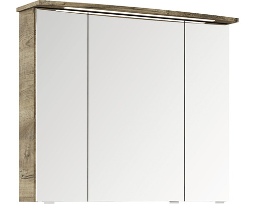 Spiegelschrank mit drei Türen und Beleuchtung