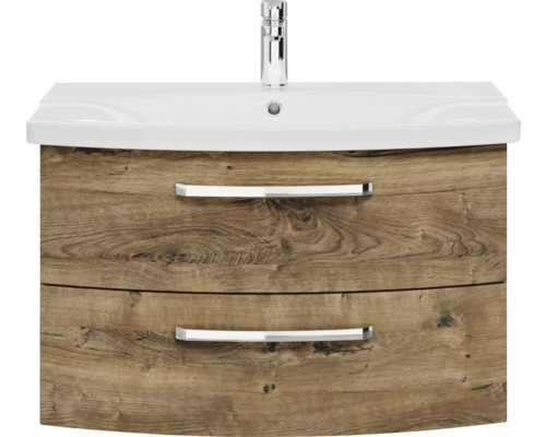 Waschtischunterschrank mit zwei Schubladen, Waschbecken und Armatur