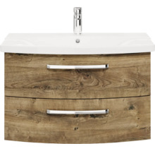 Meuble sous-vasque avec deux tiroirs et vasque à poser