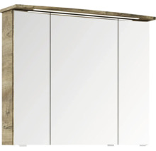 Armoire de toilette à trois portes avec éclairage