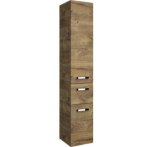 Armoire haute avec trois tiroirs au design bois