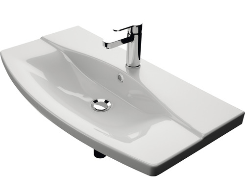 L''image montre un lavabo à poser avec un robinet.