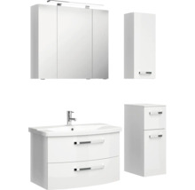 Ensemble de salle de bains avec armoire de toilette, meuble sous-lavabo et armoire haute