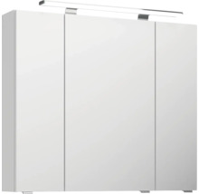 Armoire de toilette avec trois portes et éclairage pour la salle de bain