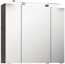 Armoire de toilette à trois portes et éclairage
