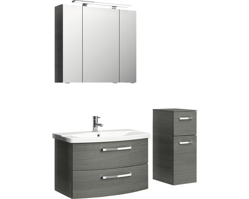 Ensemble de salle de bains avec armoire de toilette, meuble sous-lavabo et meuble bas