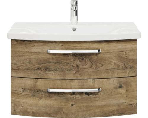 Waschtischunterschrank mit zwei Schubladen und Waschbecken