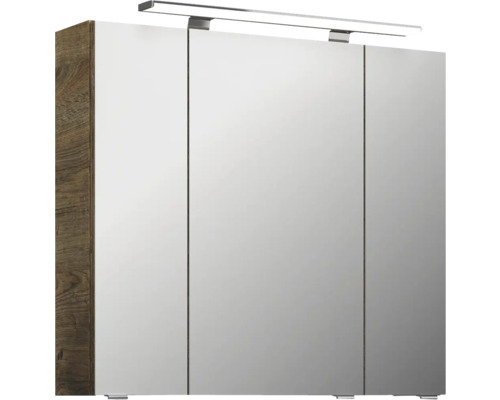 Spiegelschrank mit drei Türen und Beleuchtung