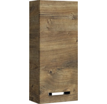 Armoire haute aspect bois avec barre de poignée