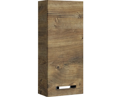 Hochschrank mit Holzoptik und Griffleiste
