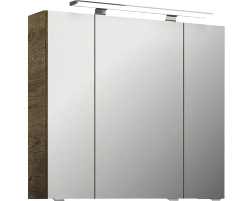 Spiegelschrank mit drei Türen und Beleuchtung