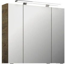 Armoire de toilette à trois portes avec éclairage