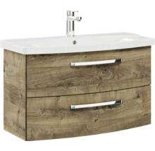 Meuble vasque avec meuble bas, deux tiroirs et robinetterie