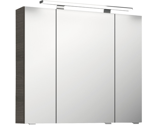 Armoire de toilette avec trois portes et éclairage