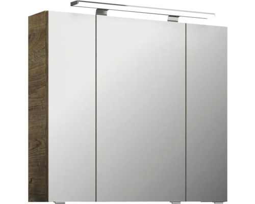 Armoire de toilette à trois portes avec éclairage