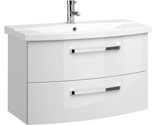 Meuble sous-vasque avec deux tiroirs et vasque à poser