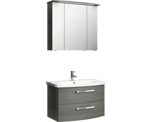 Meuble-lavabo avec meuble bas et armoire de toilette pour la salle de bain