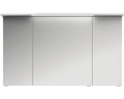 Armoire de toilette à miroir avec trois portes et éclairage intégré