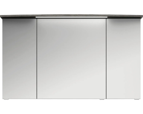 Armoire de toilette avec éclairage et trois portes pour la salle de bain