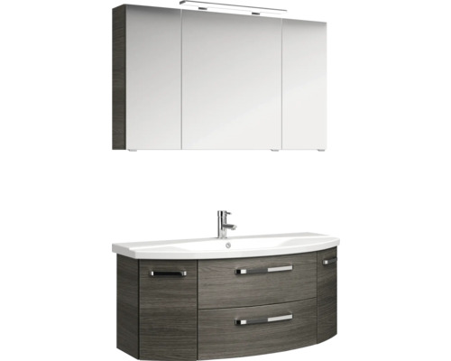 Ensemble de meuble-lavabo avec armoire de toilette et meuble bas dans la salle de bain