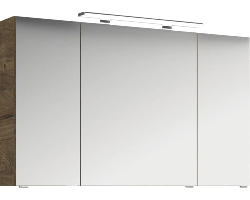 Spiegelschrank mit Beleuchtung und Holzdekor