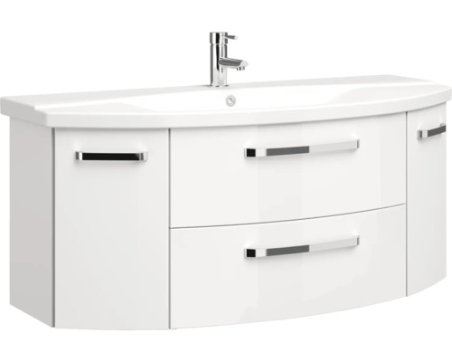 Meuble-lavabo avec meuble sous-vasque, deux tiroirs et robinetterie