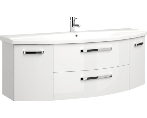 Meuble sous-vasque avec lavabo et robinet