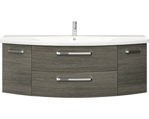 Meuble-lavabo avec lavabo et meuble bas avec tiroirs et portes