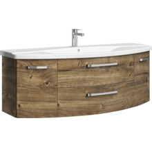 Waschtischunterschrank mit Waschbecken und Holzdekor